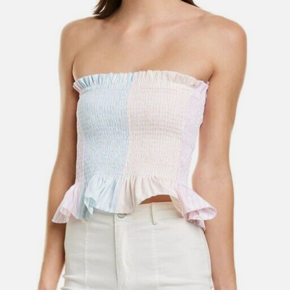 Petersyn Strapless Smocked Top
